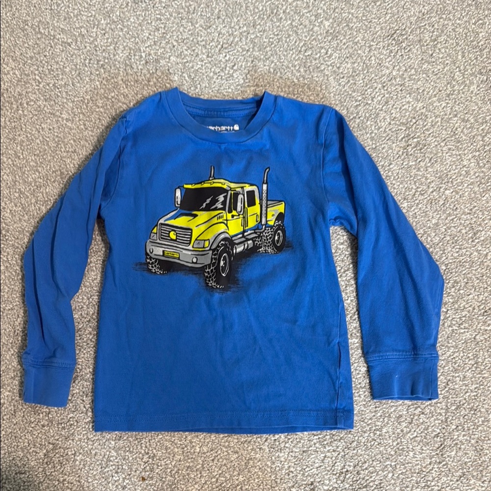 Cathay Yellow Truck Graphic Long Sleeve 4T